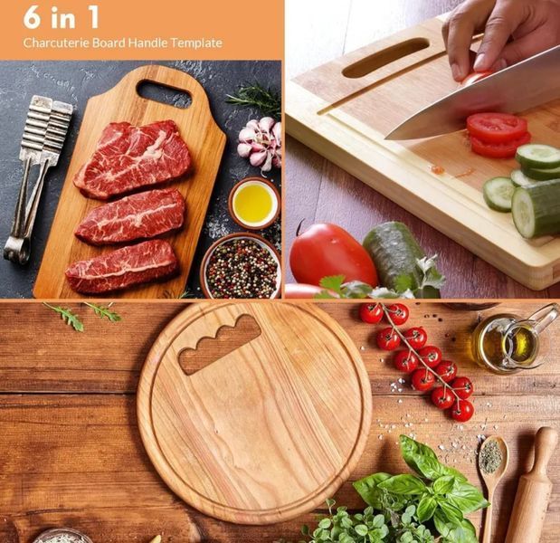 Шаблон-трафарет для ручок кухонних дощок 6в1 0540 фото