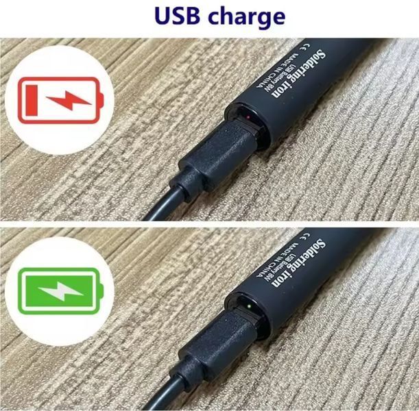 Паяльник портативний, акумуляторний usb 8 Вт, 3 температурні режими 0071 фото