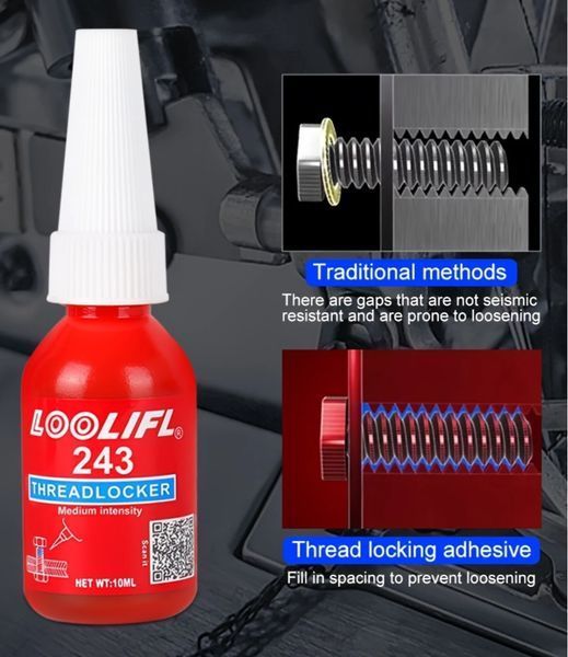 Фіксатор різьбових з'єднань 243 (синій) 10мл 0131 фото