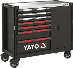 Шкаф-тележка для инструментов YATO с 7 ящиками и приложения. ящиком, 1100х 990х 480 мм YT-09033 фото