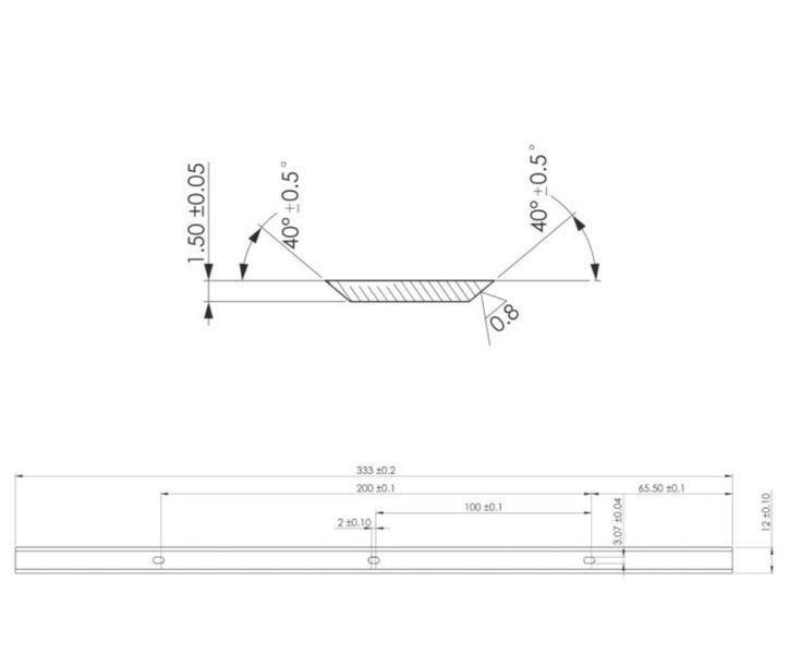 Ножі для рейсмуса 333&times;12&times;1.5 FOXBC (3-пари) Metabo DH330, Dnipro-M KP-330, Інтерскол РС-330, Utool UPT-13, Scheppach PLM 1800, Ryobi AP1300; Belmash R1500, P1800,&nbsp;P2200M, P1500, Encor Corvett 21-330, 22-330 0027 фото