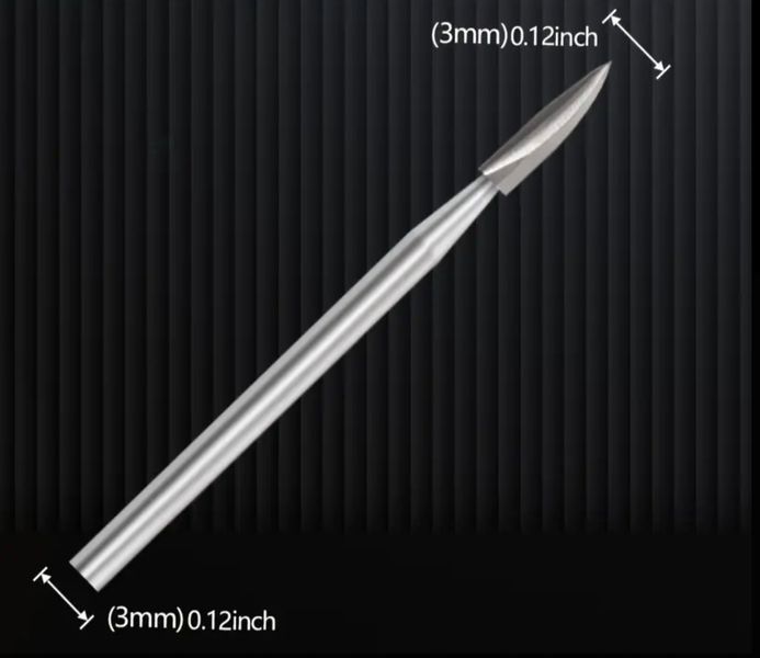 Фреза для резьбы и гравировки на Dremel (гравера) 0525 фото