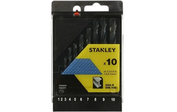 Набір свердл по металу STANLEY : HSS-R &Oslash;1-10 мм. 10 шт. STA56030-QZ фото